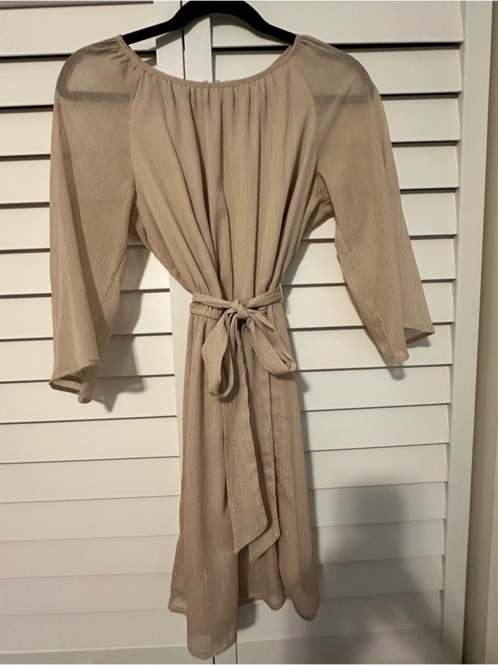 Tie-Waist Long Sleeve Dress